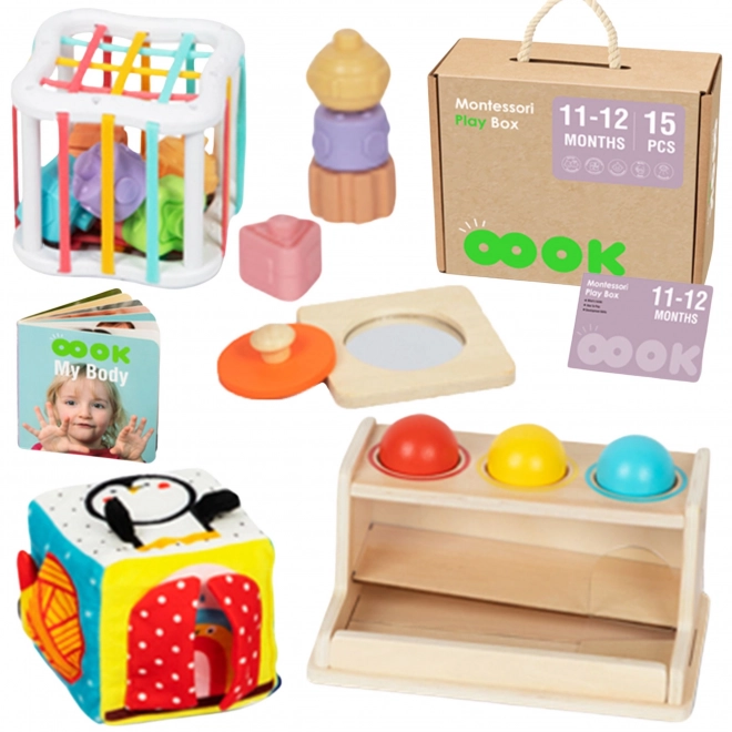 Edukativna kutija montessori XXL 5u1 za bebe 11-12 mjeseci