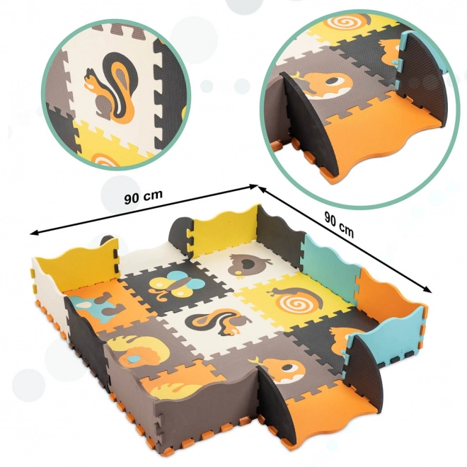 Šarene pjenaste puzzle sa životinjama i ogradom - 25 komada