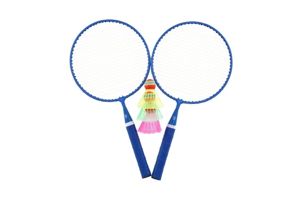 Badminton set dječji metal/plastika 2 rekete + 3 loptice 2 boje u mrežici 23x45x6cm
