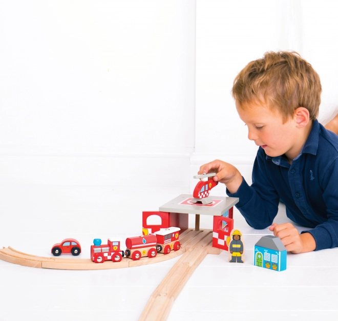 Bigjigs Rail Depo vatrogasna stanica