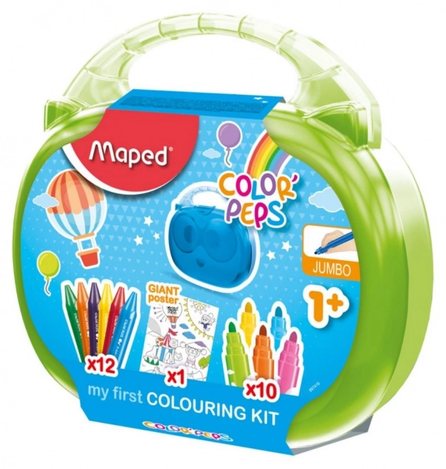 Set za crtanje za malu djecu - kofer s bojicama Colorpeps Jumbo Maped markeri