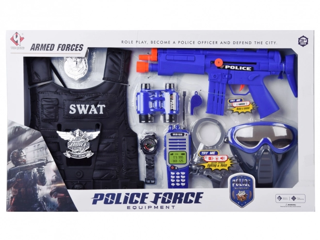 Policijski set s prslukom i dodacima