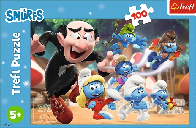 TREFL Puzzle Štrumpfovi: Tata Štrumpfova Lekcija 100 dijelova