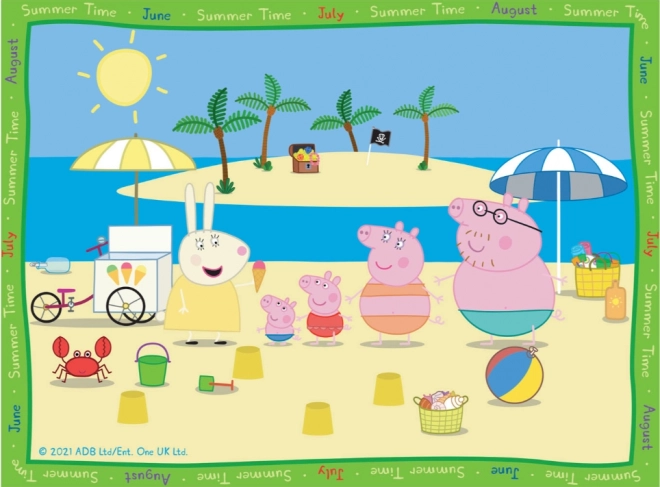 Puzzle Ravensburger Peppa Pig – godišnja doba 4u1 (12–24 dijela)