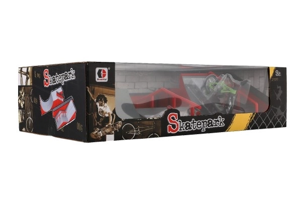 Skatepark - rampe, bicikl za prste, skateboard za prste plast s dodacima 2 boje u kutiji 43x25x12cm