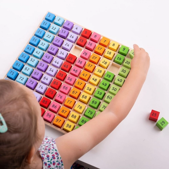 Edukativna igračka Bigjigs Toys – Drveni brojevi u spremniku