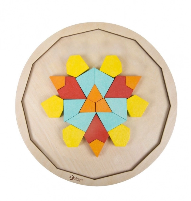 Montessori puzzle mandala - uzorci, oblici i boje