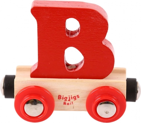Drveni vagon s slovom B – BIGJIGS RAIL