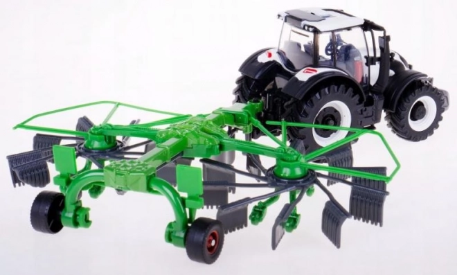 Bburago Farma 10cm Traktor s prikolicom - Valtra N174 - Nagibna prikolica