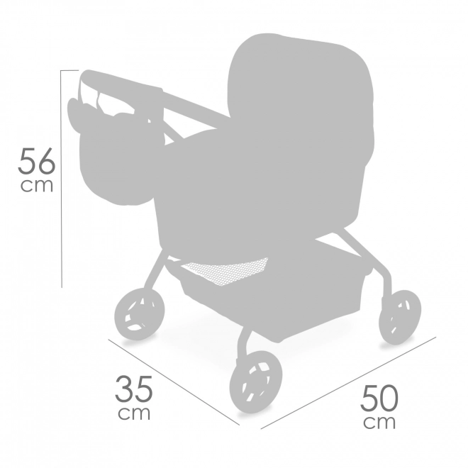 Moja prva kolica za lutke s torbom Koala 56 cm