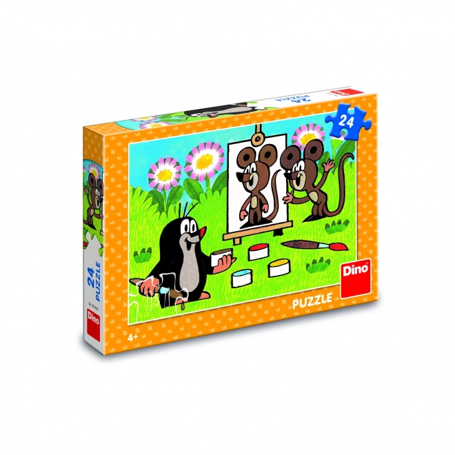 Puzzle Krtek slika 26x18cm 24 kom u kutiji 27x19x4cm