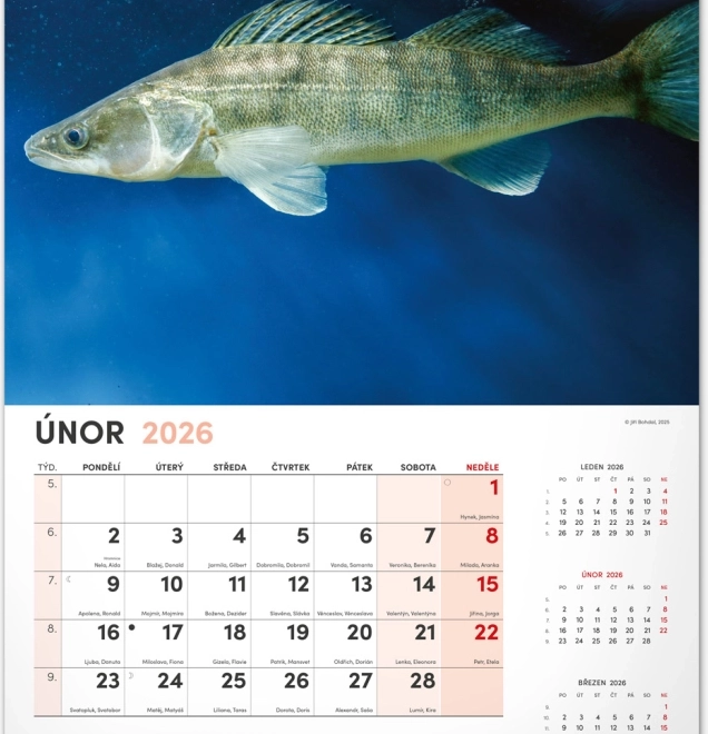 Zidni kalendar Ribički 2026