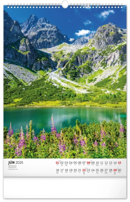 NOTIQUE Zidni kalendar Tatry 2025, 33 x 46 cm