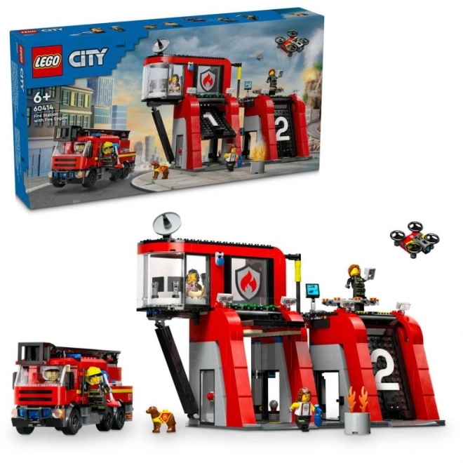 LEGO® City 60414 Vatrogasna postaja s vatrogasnim vozilom