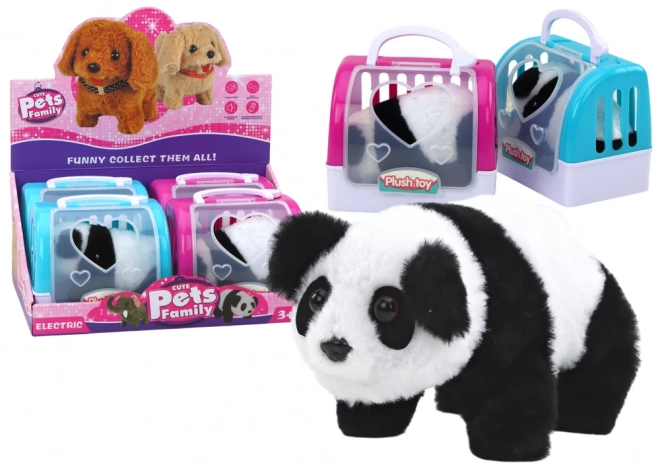 Plišana interaktivna panda u boji Transporter Pink Blue