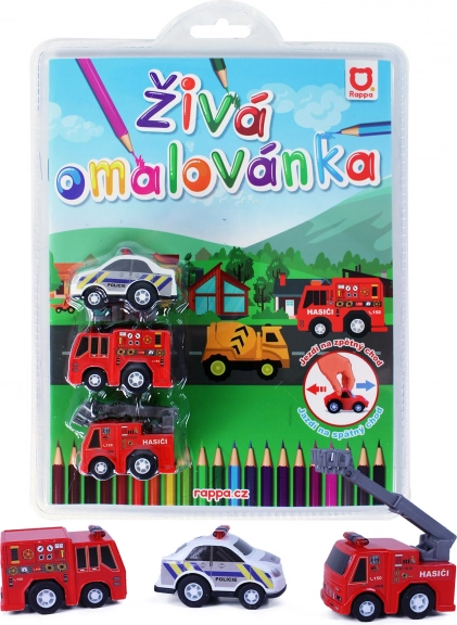 Živa bojanka spasioci – set 3 autića s navijanjem