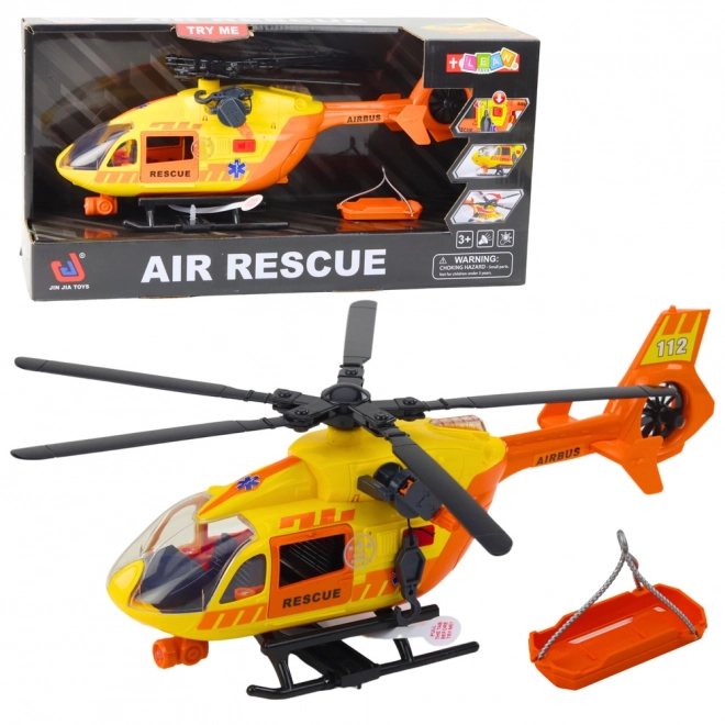 Spašavatelj helikopter s kukom i nosiljkom u svjetlu i zvuku narančasti 1:12