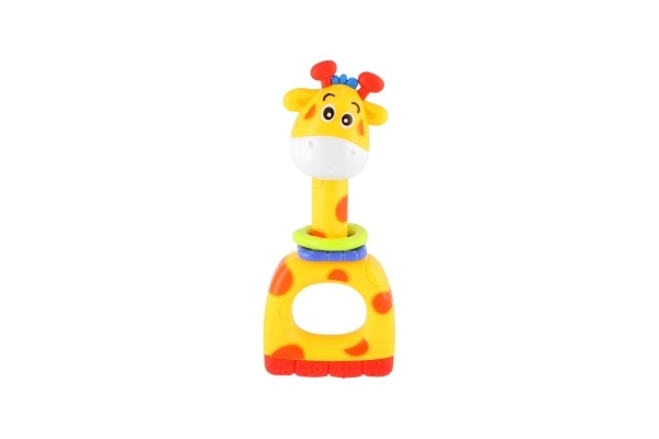 Zvečka/žvakalica/piskalica žirafa plast 7x16cm na kartici 3m+