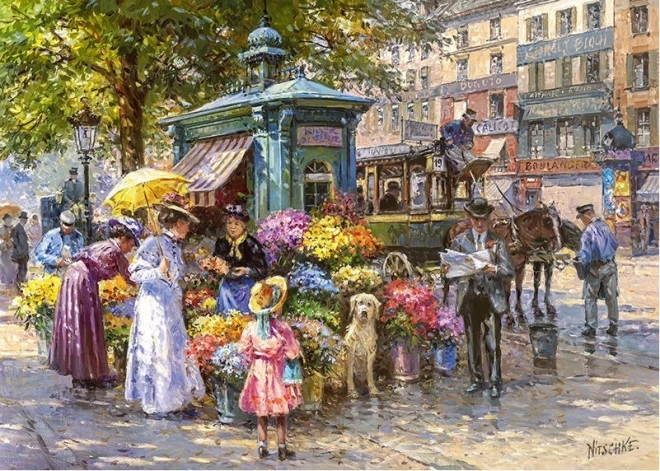 Puzzle Cvjetna Tržnica CHERRY PAZZI 1000 komada