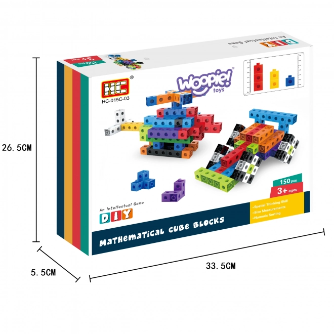 Woopie konstrukcijski set 3D kocke 150 komada