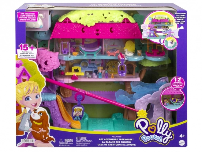 Polly Pocket Set figurica Životinjske avanture Kućica na drvetu
