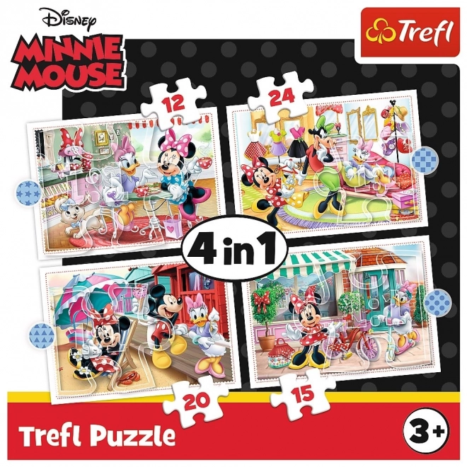 Puzzle 4u1 Minnie s prijateljima