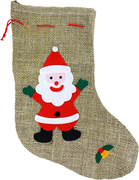 Mikulaška juta čarapa s omčom 38 cm