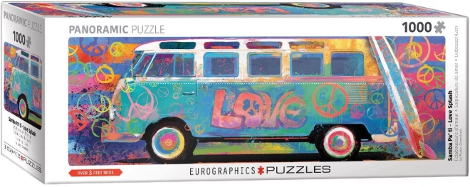 Panoramske puzzle Šareni Volkswagen