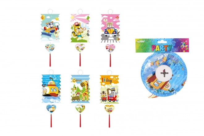 Lampion valjak 16 cm dječji motiv