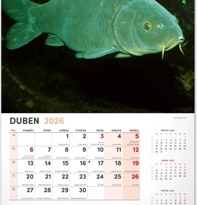 Zidni kalendar Ribički 2026