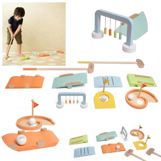 Drvena golf set s različitim preprekama