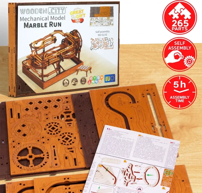 WOODEN CITY 3D drvene puzzle Staza za kuglice 265 dijelova