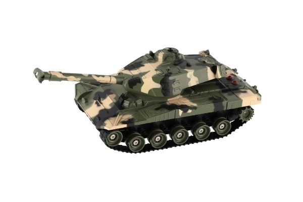 RC tenk plastikni 27cm 27MHz na baterije + punjivi paket sa zvukom u kutiji 37x17x19cm