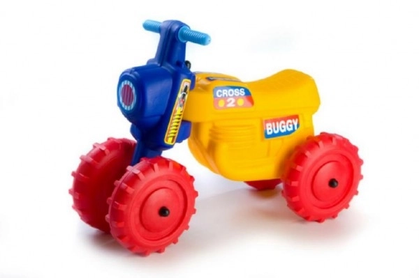 Guralica CROSS 2 žute boje plast visina sjedala 28cm nosivost do 25kg od 18 mjeseci