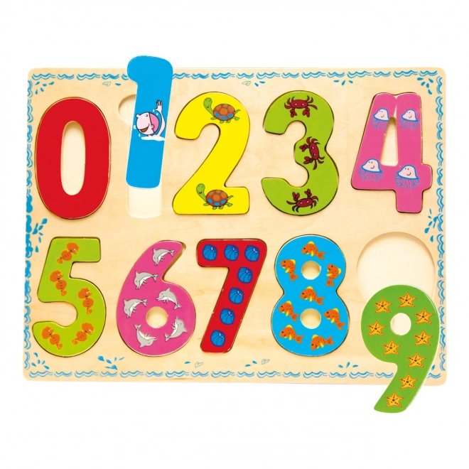 Bino Drvene igračke brojanje puzzle brojke