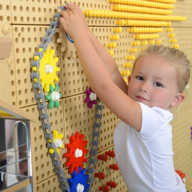 Masterkidz STEM Ploča s zupčanicima i lancem 39 dijelova
