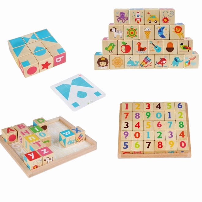 Pametne kocke od Lucy&Leo – Drvena set za učenje engleske abecede