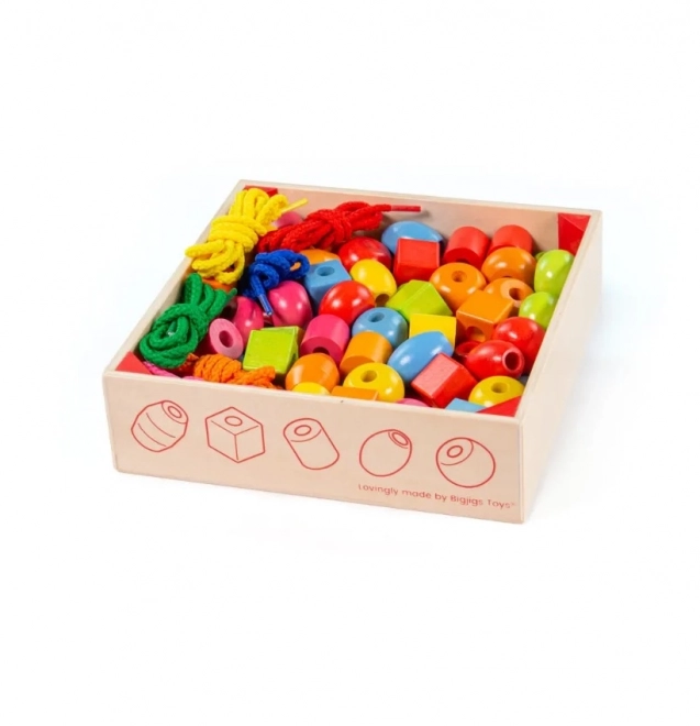 Bigjigs Toys Drvene navlake u zdjeli