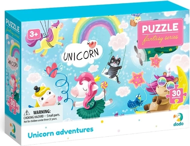 Puzzle Pustolovine jednoroga 30 dijelova