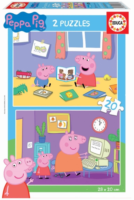 Educa Puzzle Peppa Pig 2x20 dijelova