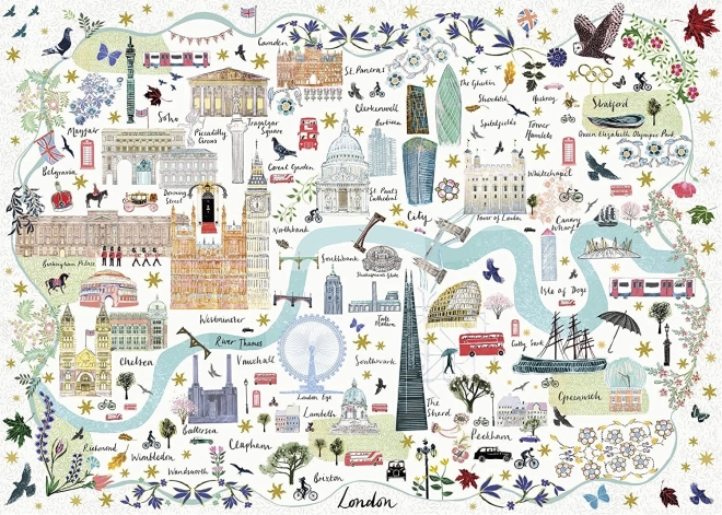 Gibsons puzzle karta Londona 1000 dijelova