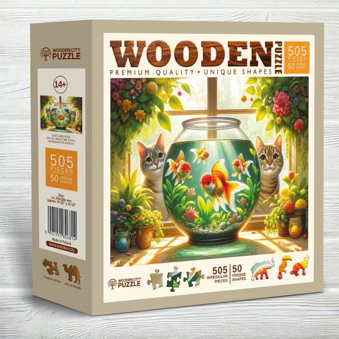 Drvene puzzle Mačke i ribice 505 komada
