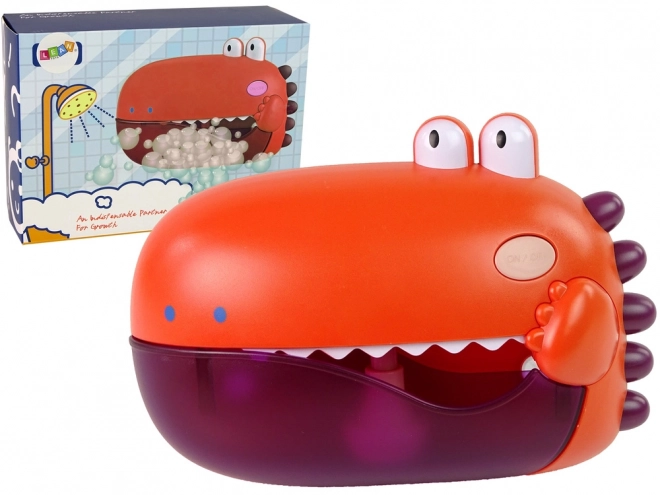 Dječja igračka za kadu Dino – crveni generator mjehurića na baterije