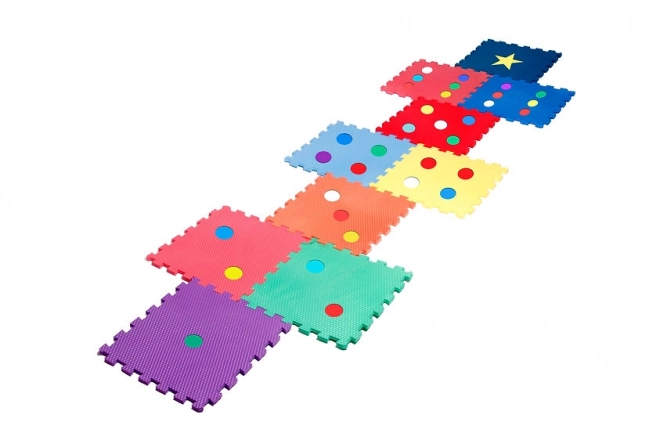 Šarene pjenaste puzzle s točkicama za učenje brojenja - 16 komada