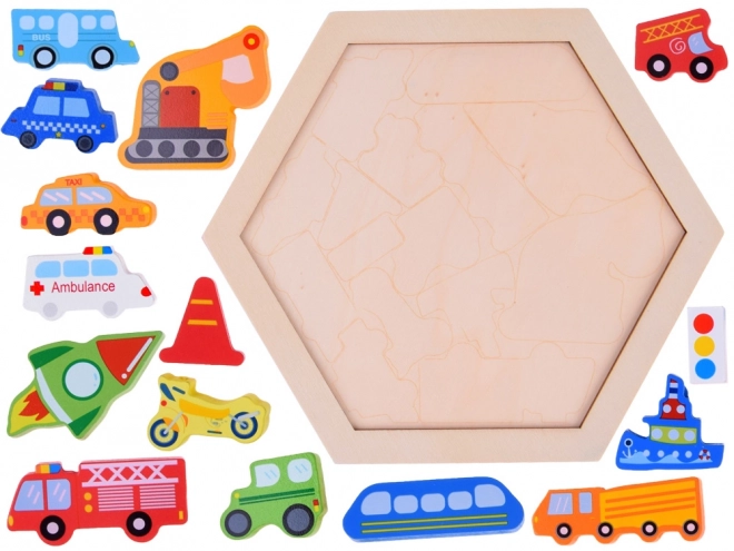 Drvene puzzle Vozila