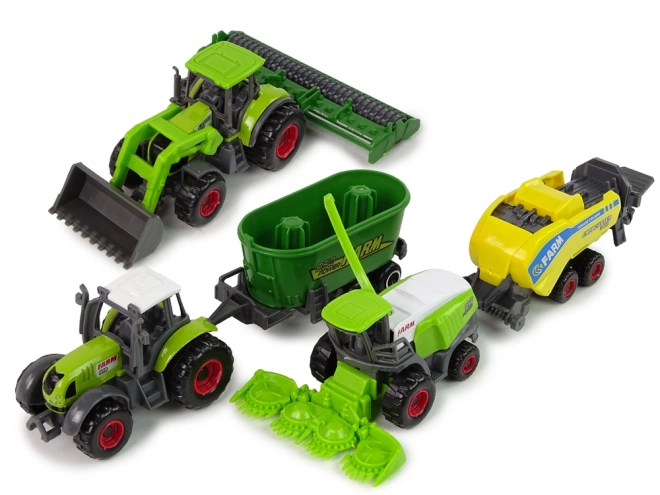 Set 6 poljoprivrednih vozila Traktor Kombajn Metalni dijelovi