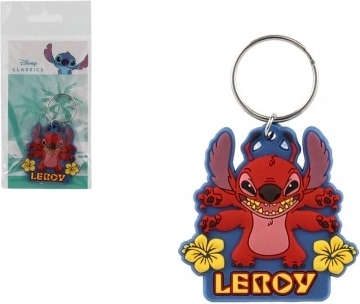 Privjesak za ključeve Lilo & Stitch crveni gumeni