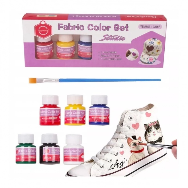 Set za tekstil u 6 boja s priborom