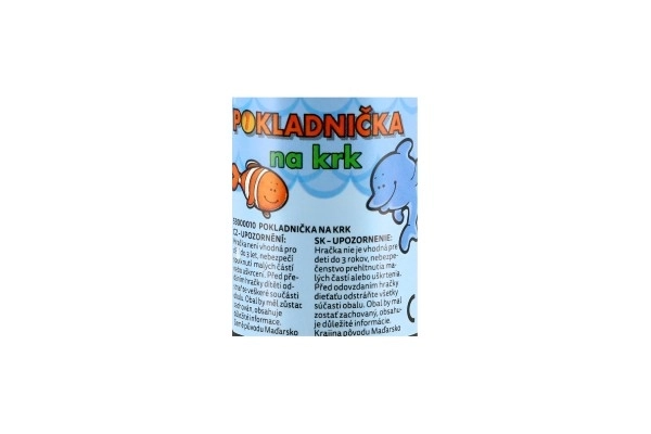 Kasica s vrpcom za vrat, 11,5 cm plast, razne boje