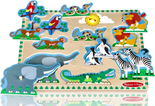 Drvene zvučne slagalice zoo